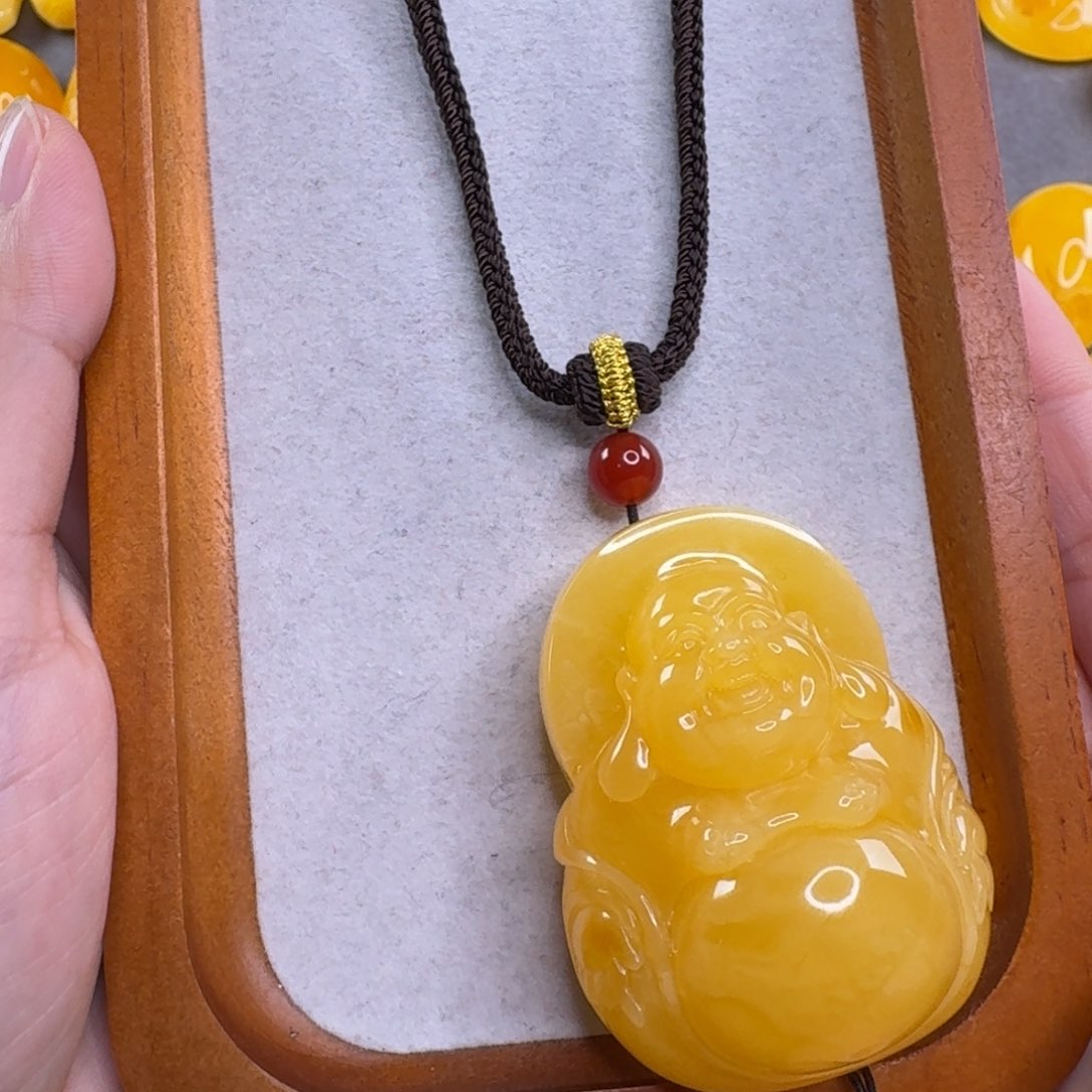 蜜蜡毛衣链未镶嵌