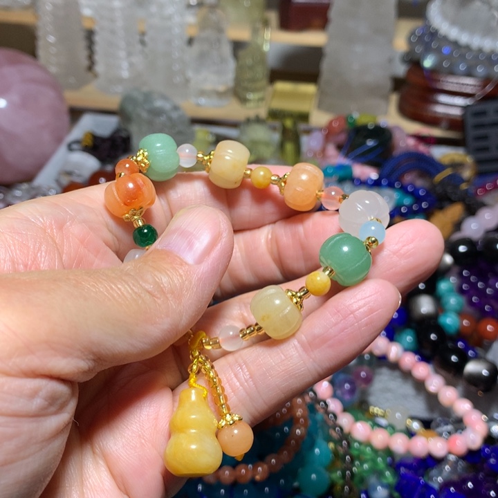 玛瑙/玉髓未镶嵌手链福瓜手串