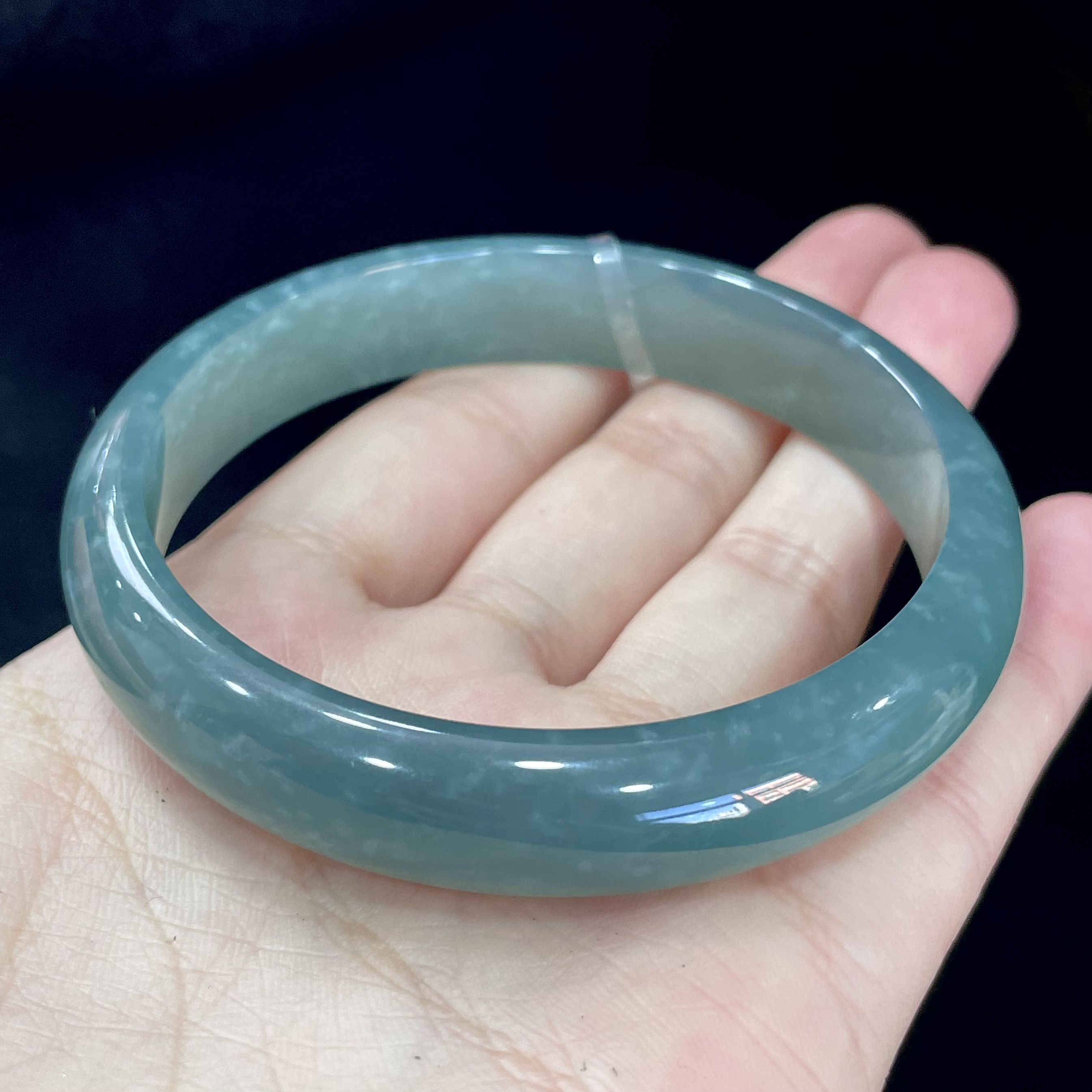 【玉总珠宝】翡翠宽条手镯 多样性发一 CAN1200484