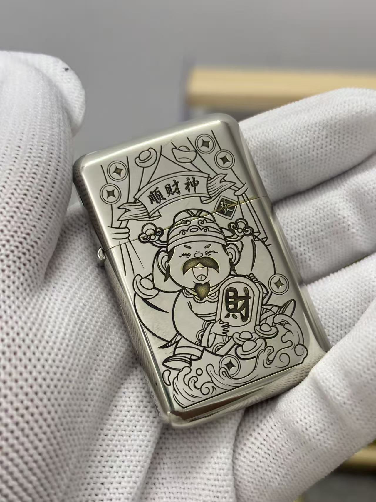 ZORRO佐罗打火机790白铜财神到