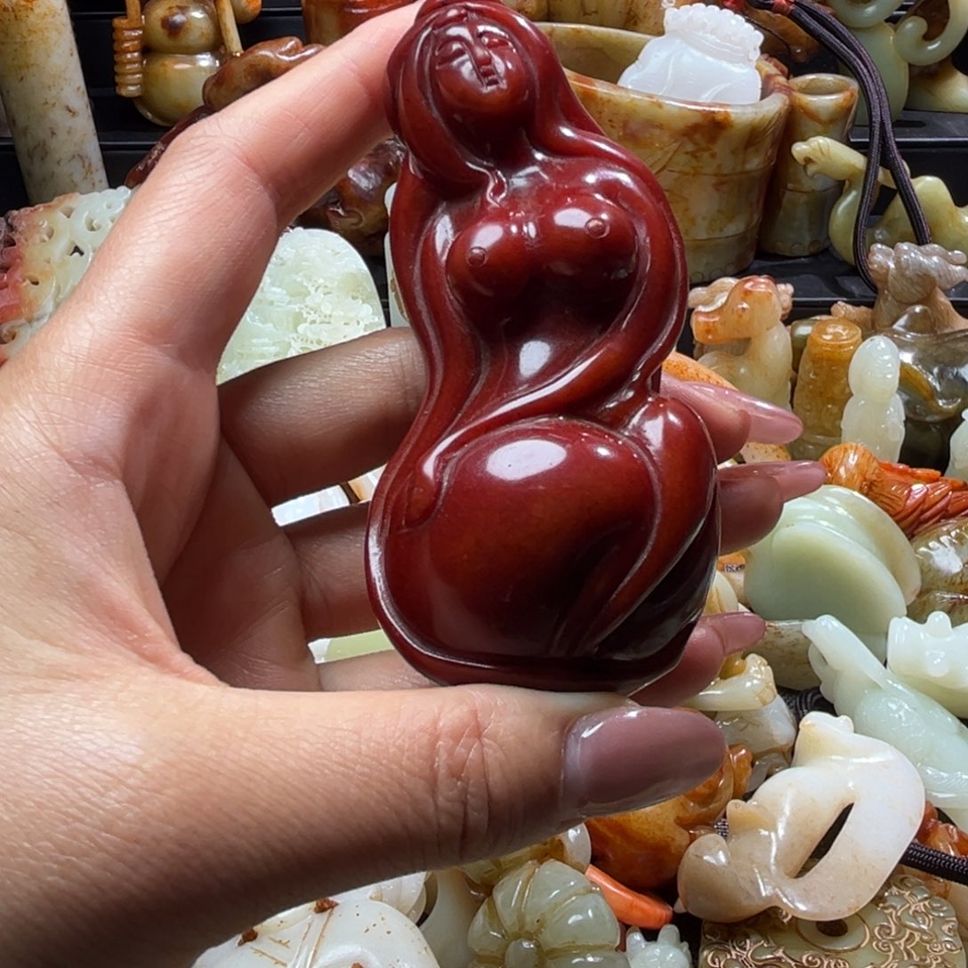 用***6和田玉未镶嵌挂件