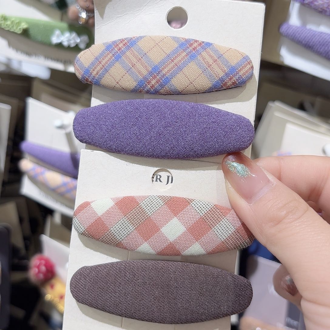 皮质铁合金格子拜拜夹