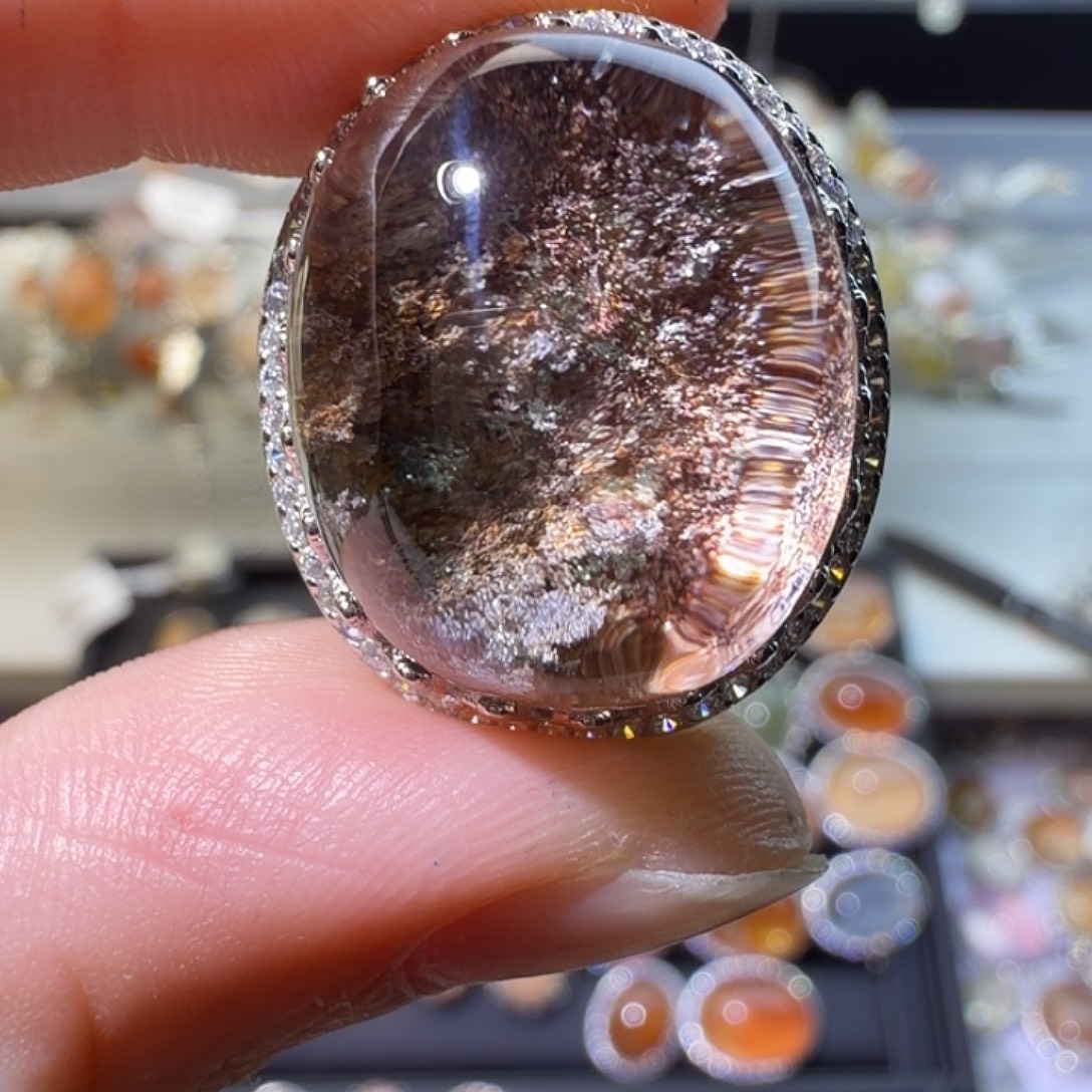 ****戒指水晶银S925镶嵌