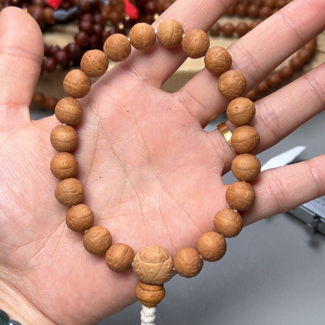 凤眼菩提手串小11左右尺寸k60凤眼菩提D01同树铁籽