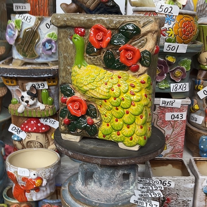 粗陶材质多肉花盆