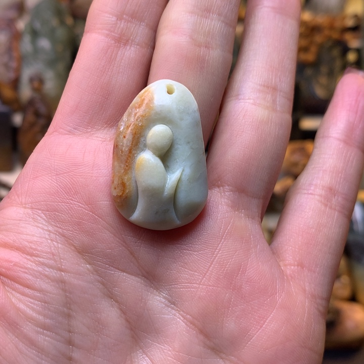 岫岩河磨玉（透闪石质玉）挂件未镶嵌