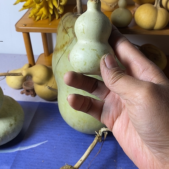 画***圈青皮葫芦手把件摆件