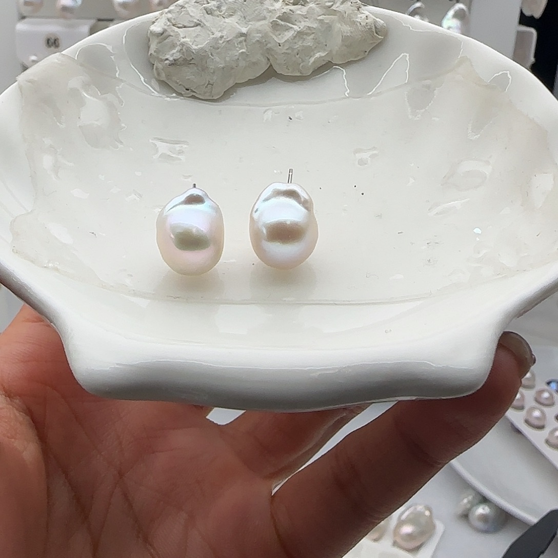 琳***银S925镶嵌耳饰淡水珍珠