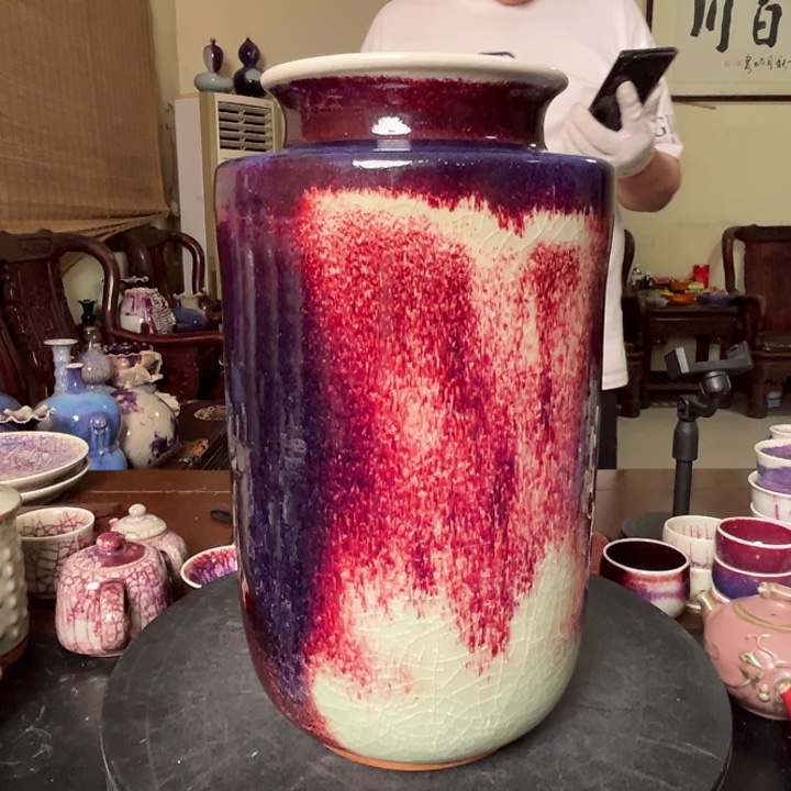 雁***飞瓷片牛家钧窑牛自恒老师钧瓷