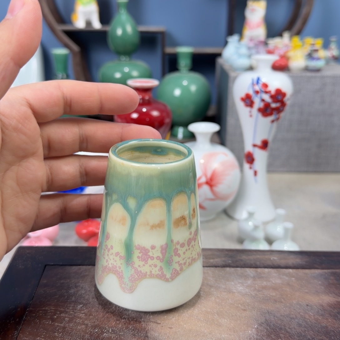 陶瓷手工小花器摆件