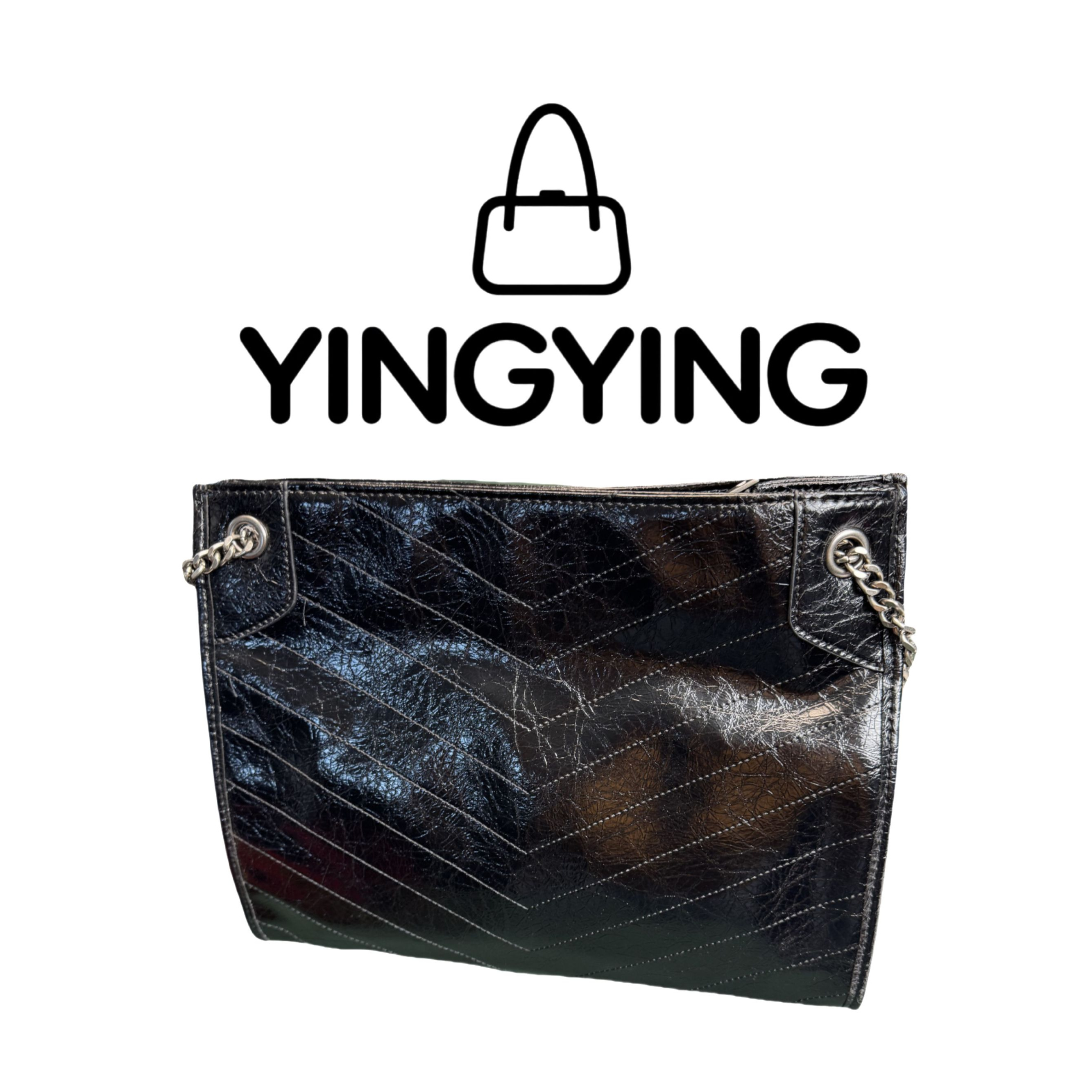 NT-6869 YINGYING高奢定制黑银bag女士百搭时尚潮流A013