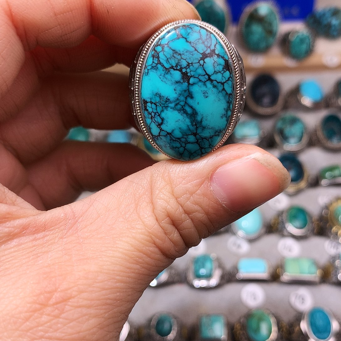 绿松石挂件银S925镶嵌谓*无