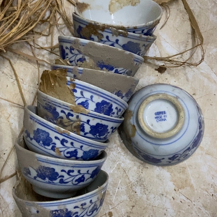 陶10个11厘米多芙蓉花