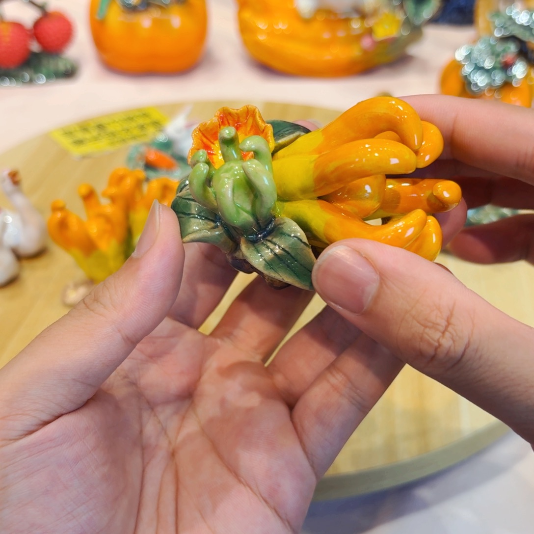 陶瓷双佛手摆件陶瓷