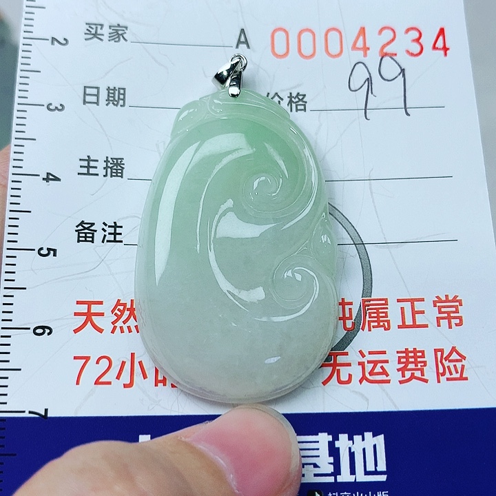 翡翠颈饰银S925镶嵌翡翠