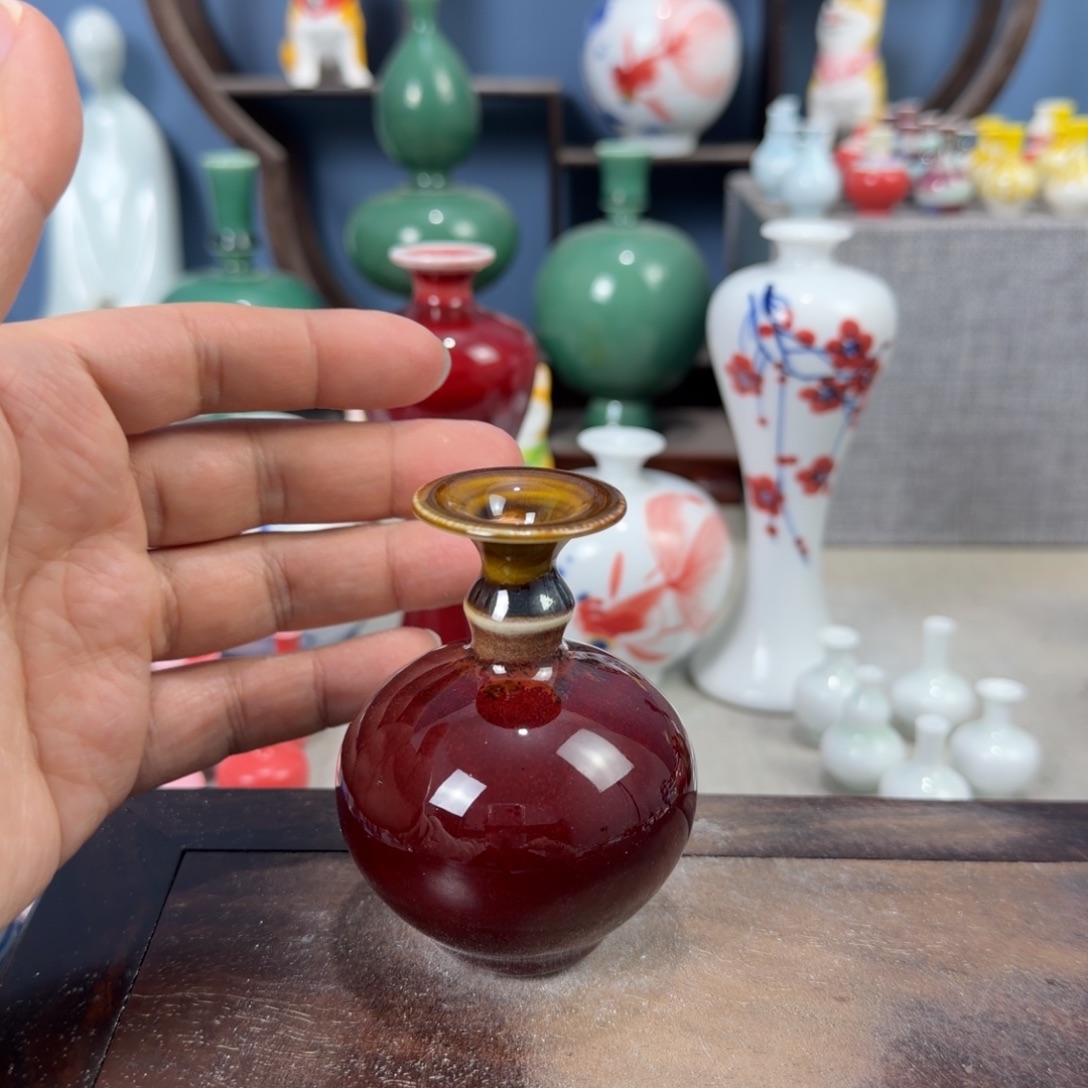 陶瓷手工小花器摆件