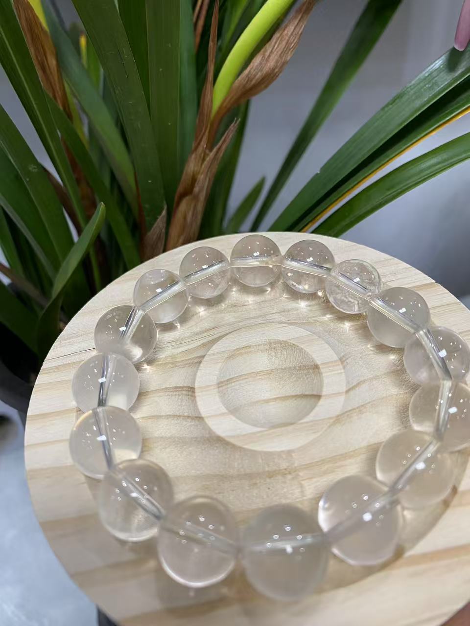 天然白水晶手串转运珠