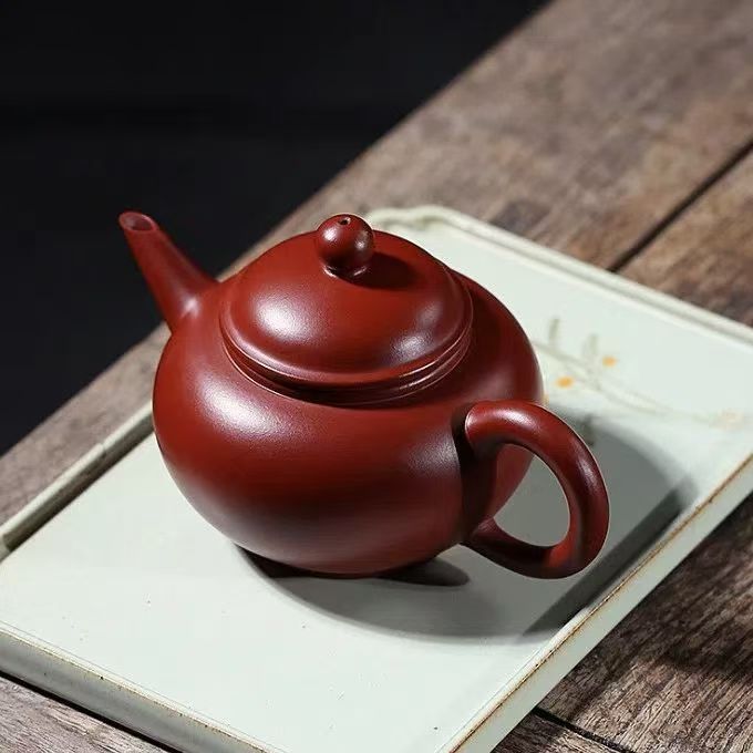 75毫升小品文人水平壶正宗宜兴紫砂壶原矿大红袍一人功夫泡茶壶