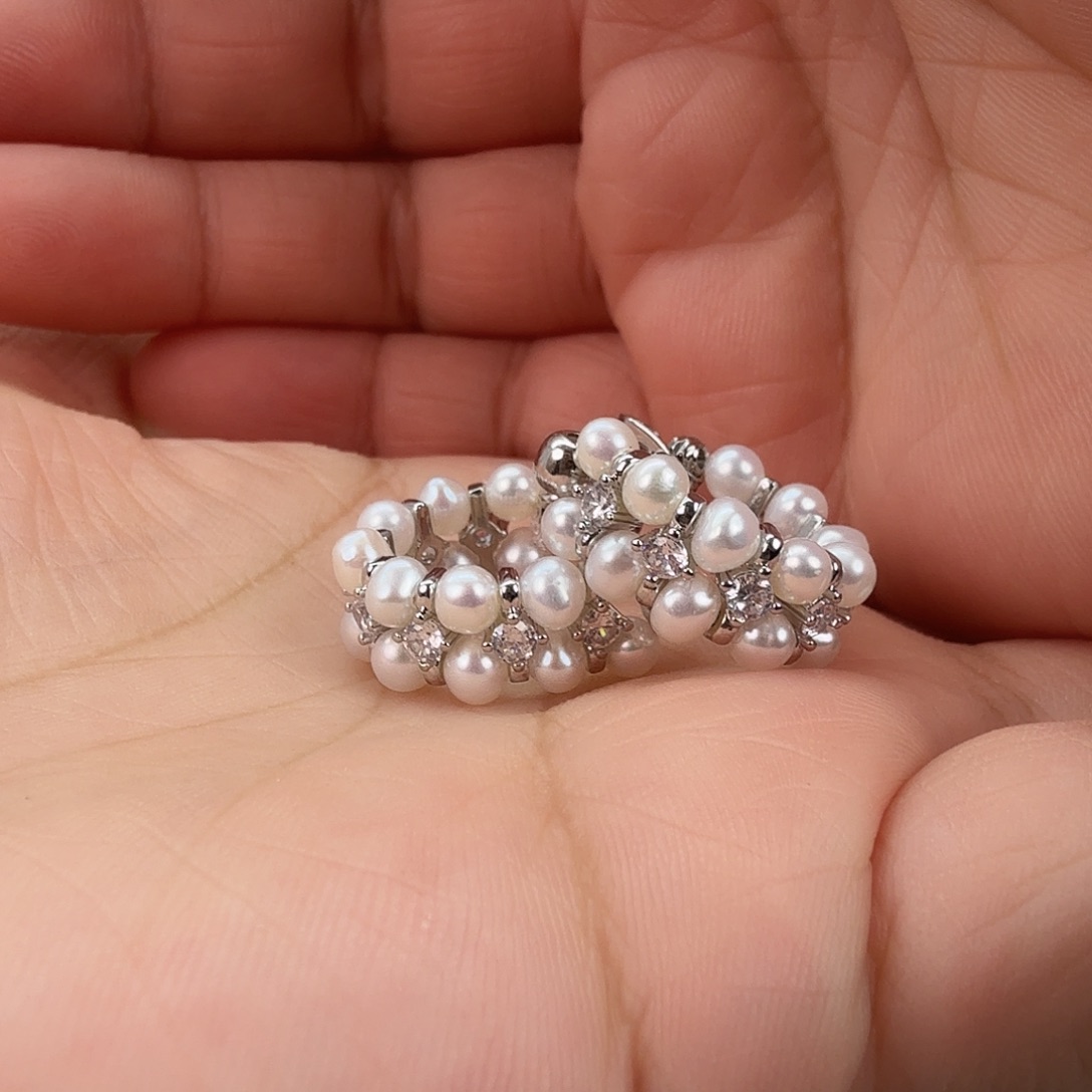 未镶嵌耳饰淡水珍珠