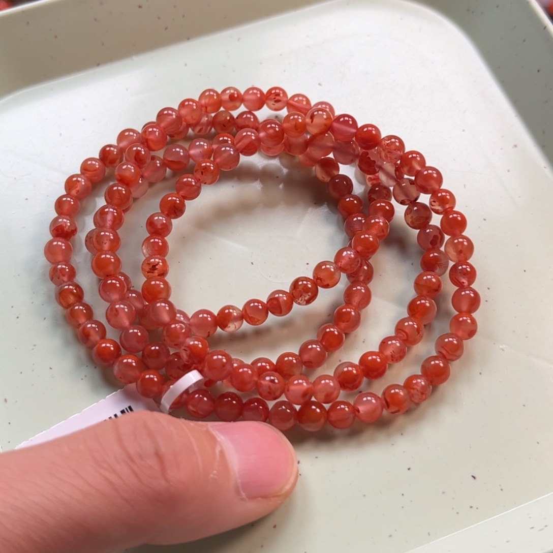 南红玛瑙手串5mm未镶嵌