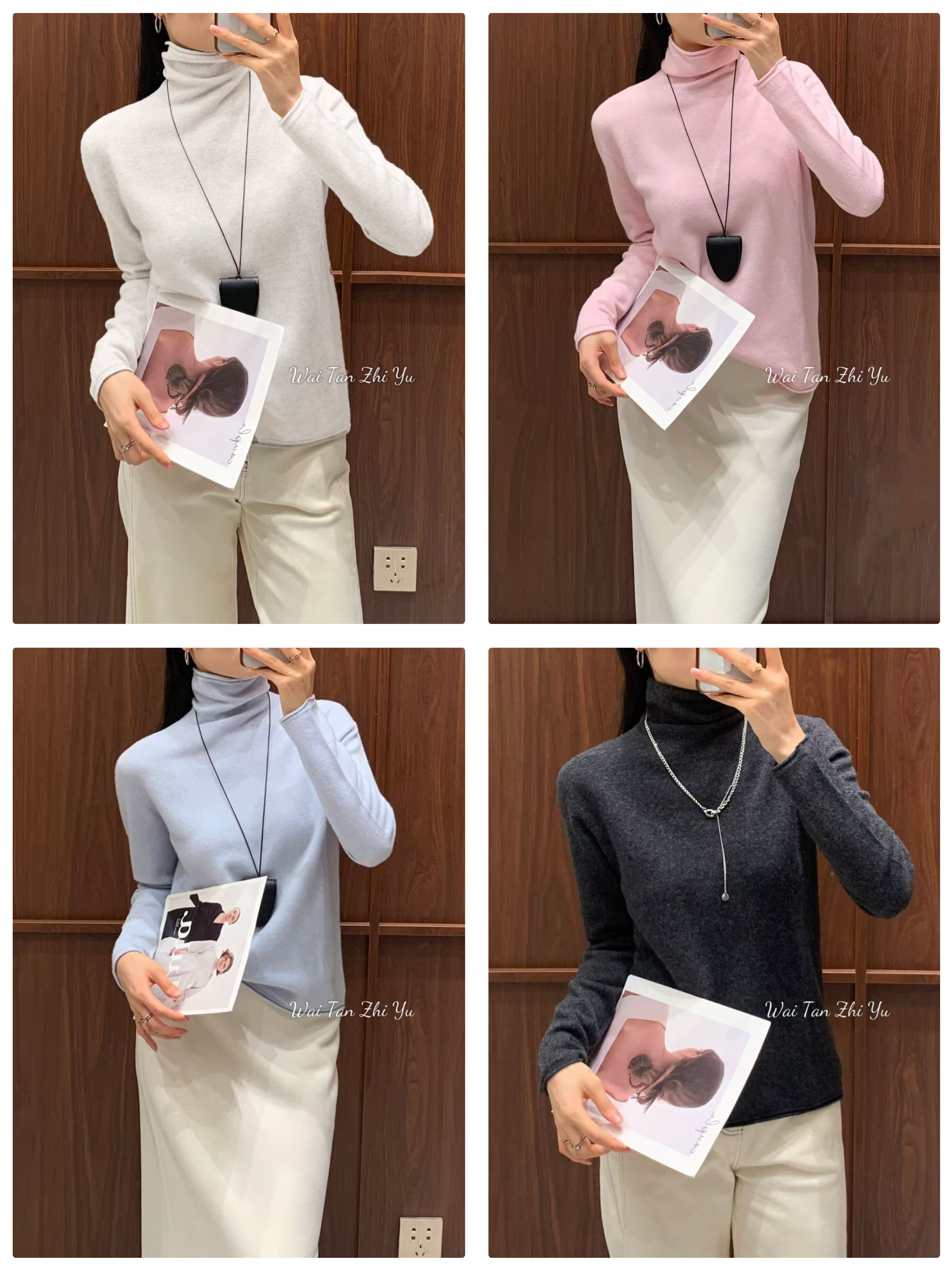 【名媛百搭】冬季保暖新款百搭气质修身简约高领内搭名媛贵气羊毛衫