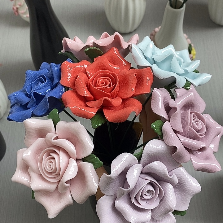 陶瓷陶瓷材料7朵组合