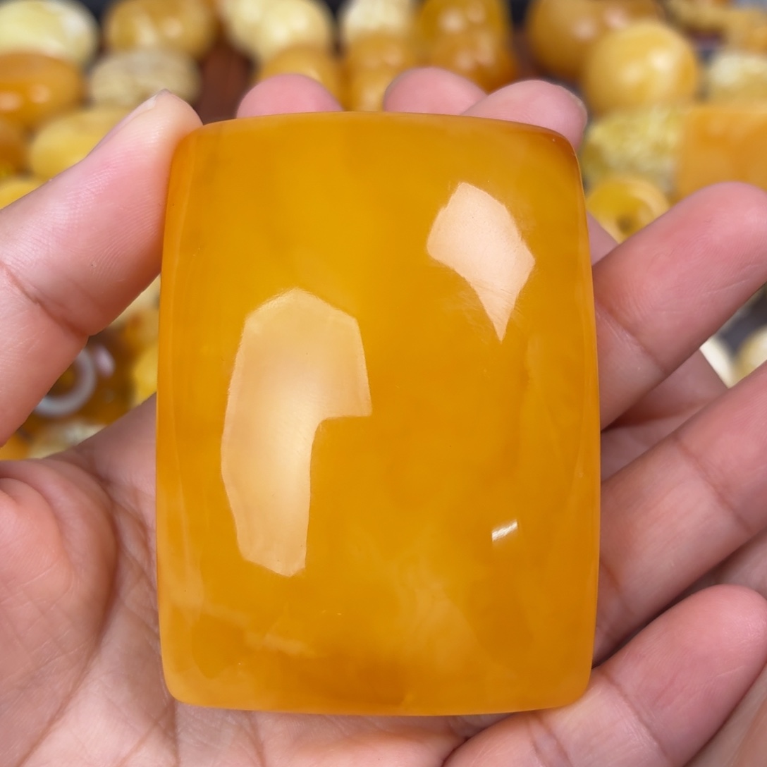 蜜蜡未镶嵌吊坠(不含链)无事牌