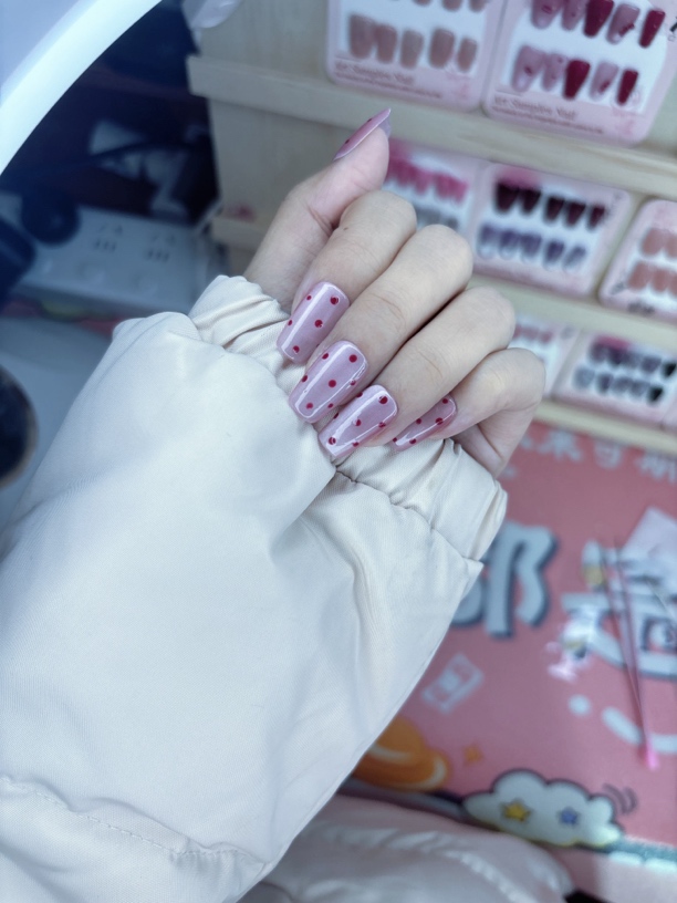 纯手工制作猫眼波点穿戴甲春夏可拆卸成品美甲穿戴式