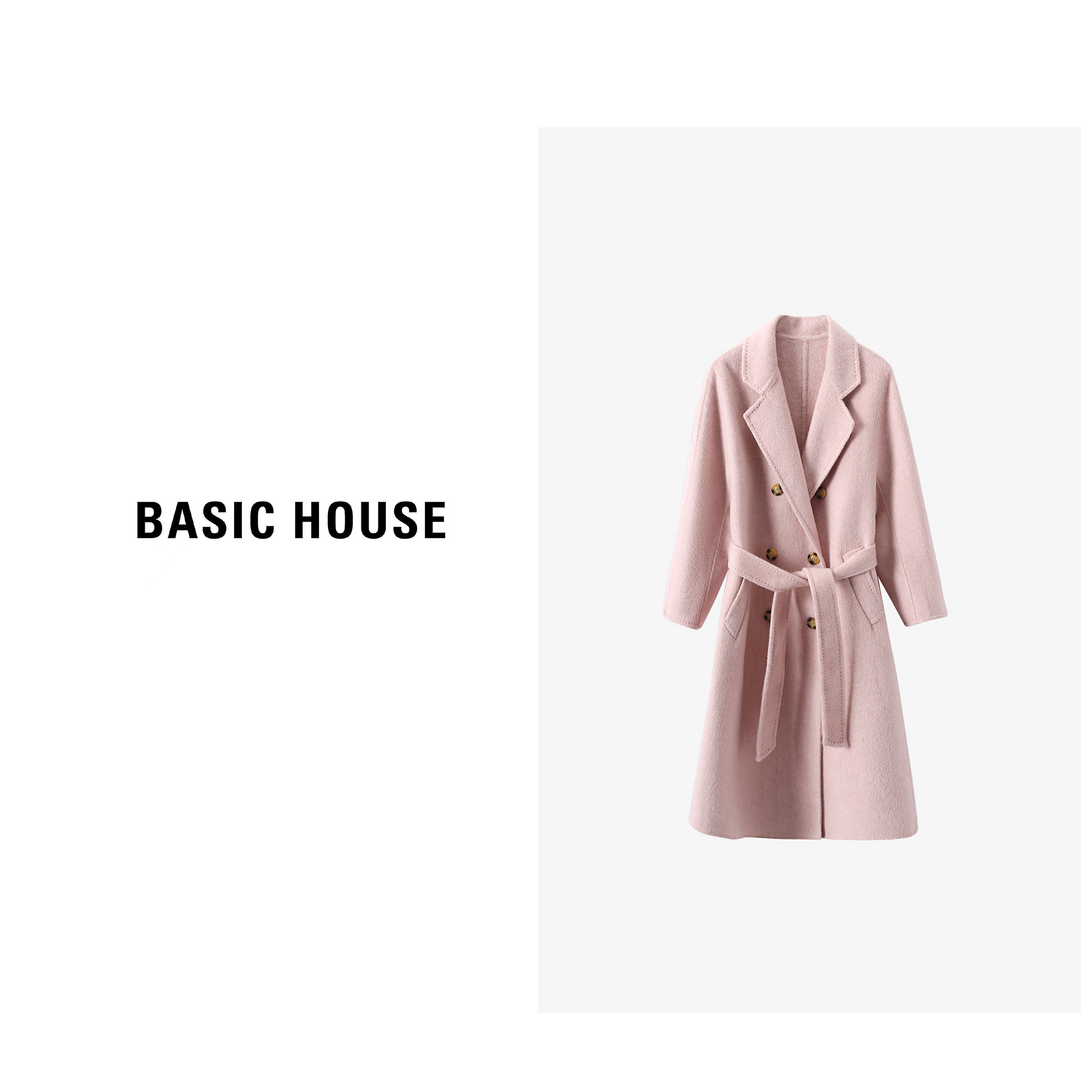 【赵老板专享】Basic House/百家好秋冬长款双面呢大衣B0633B5U47