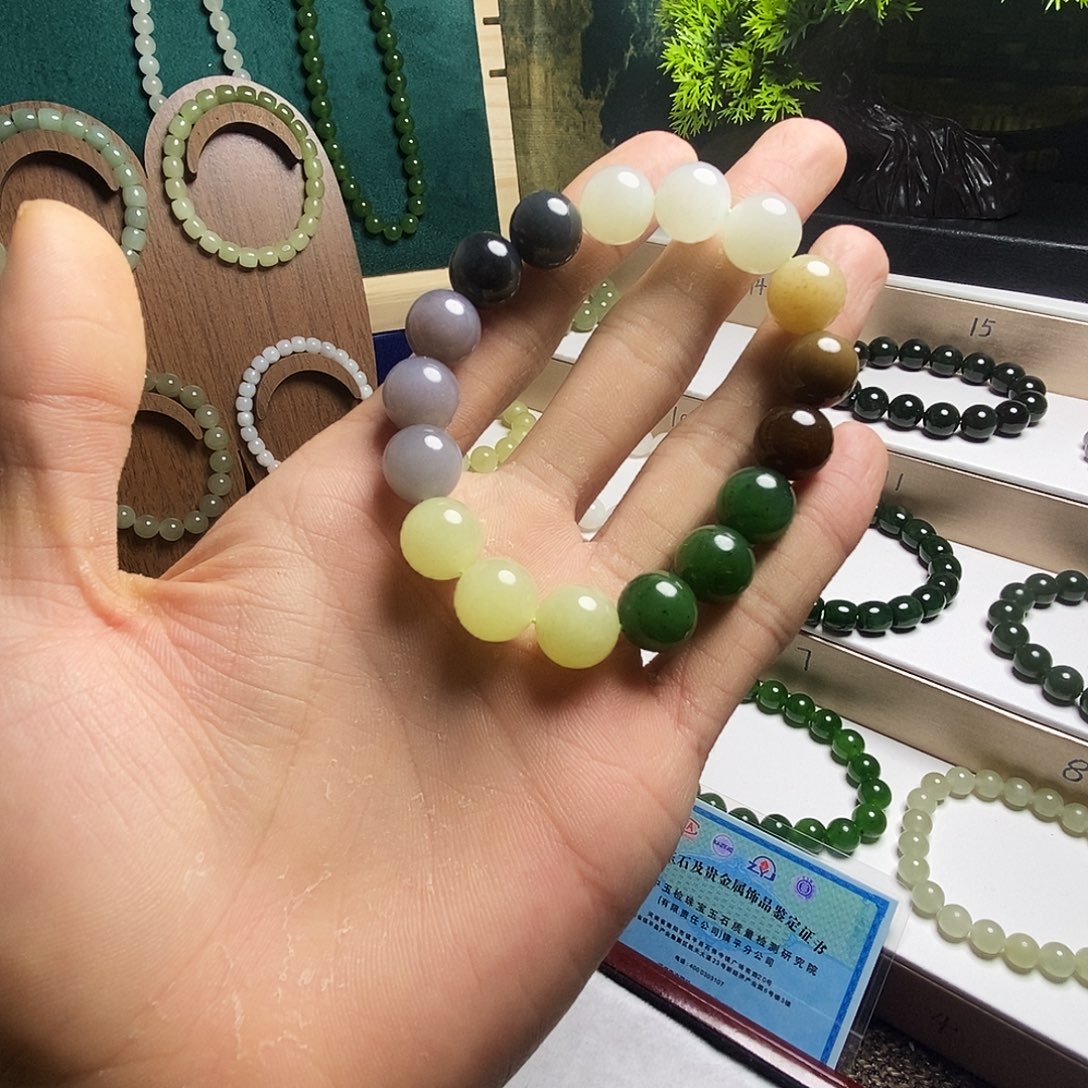 和田玉未镶嵌手链