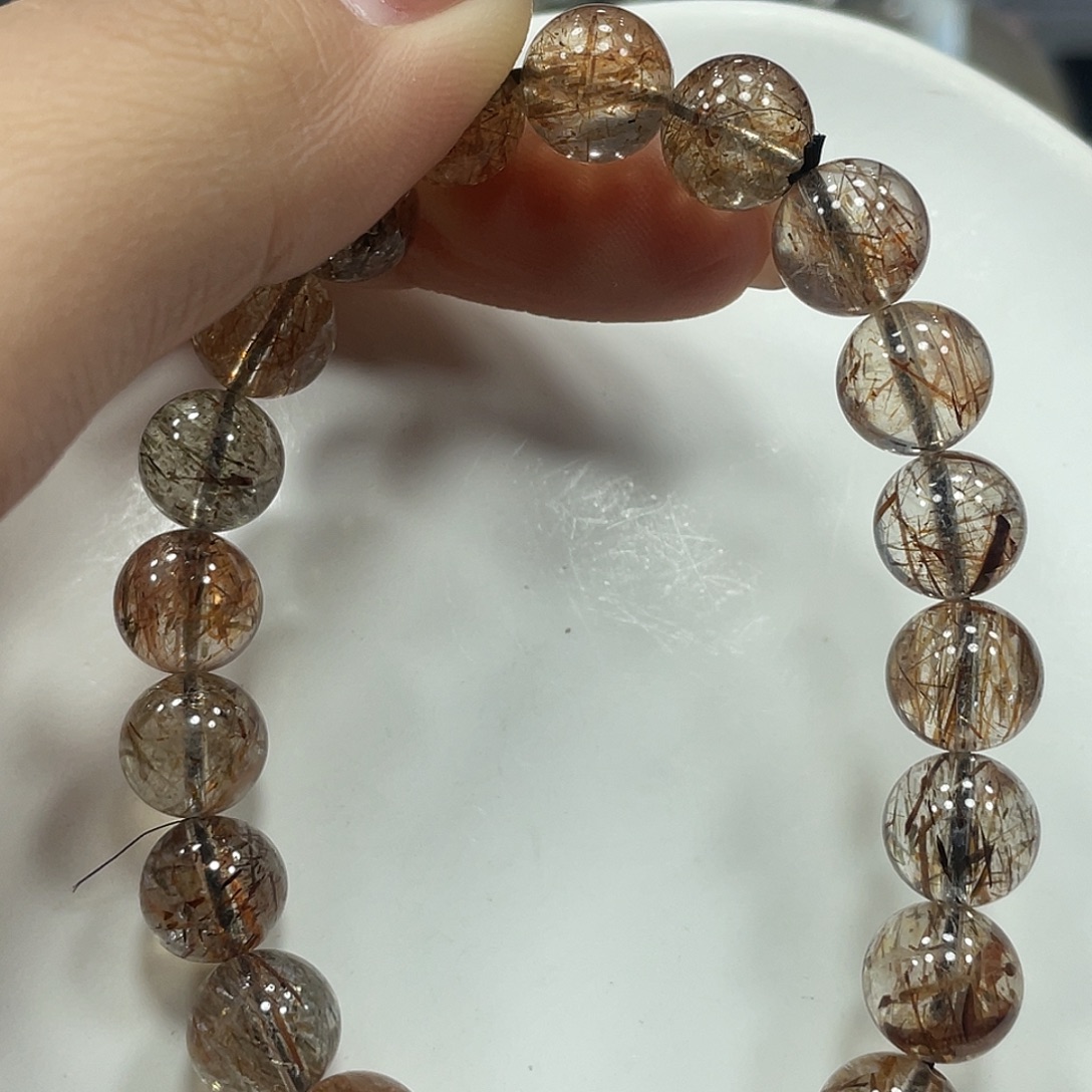 手串水晶未镶嵌黑金超七9M+