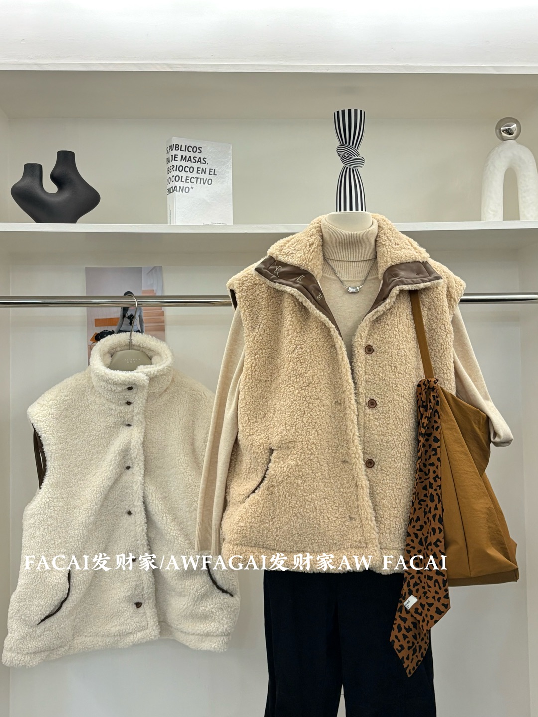 韩版双面朋克风厚款马夹宽松型女保暖常规