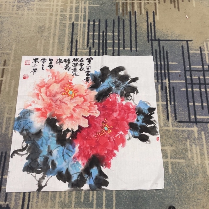 国画四尺斗方作品花鸟11111