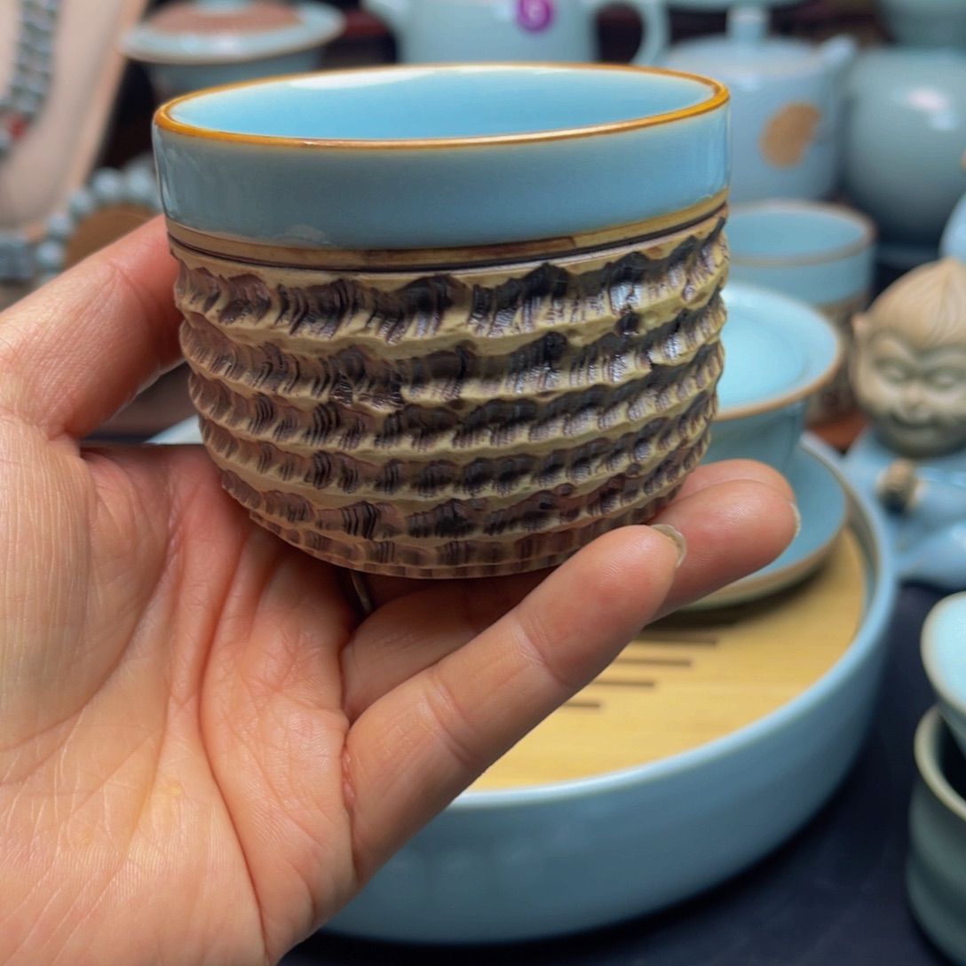 【闪购商品】壶瓷汝州单壶单壶，壶中，青青