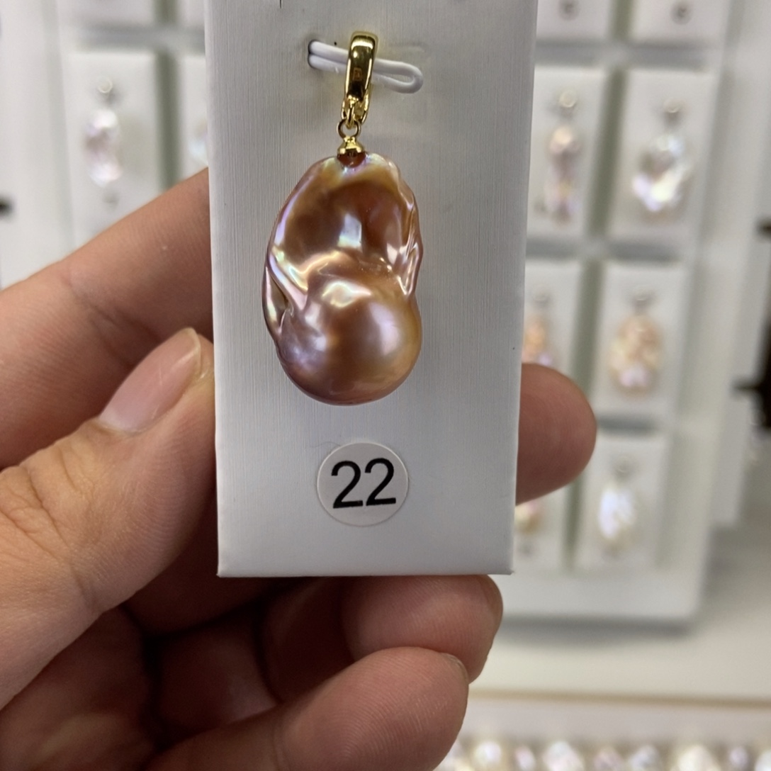 淡水珍珠吊坠(不含链)合金