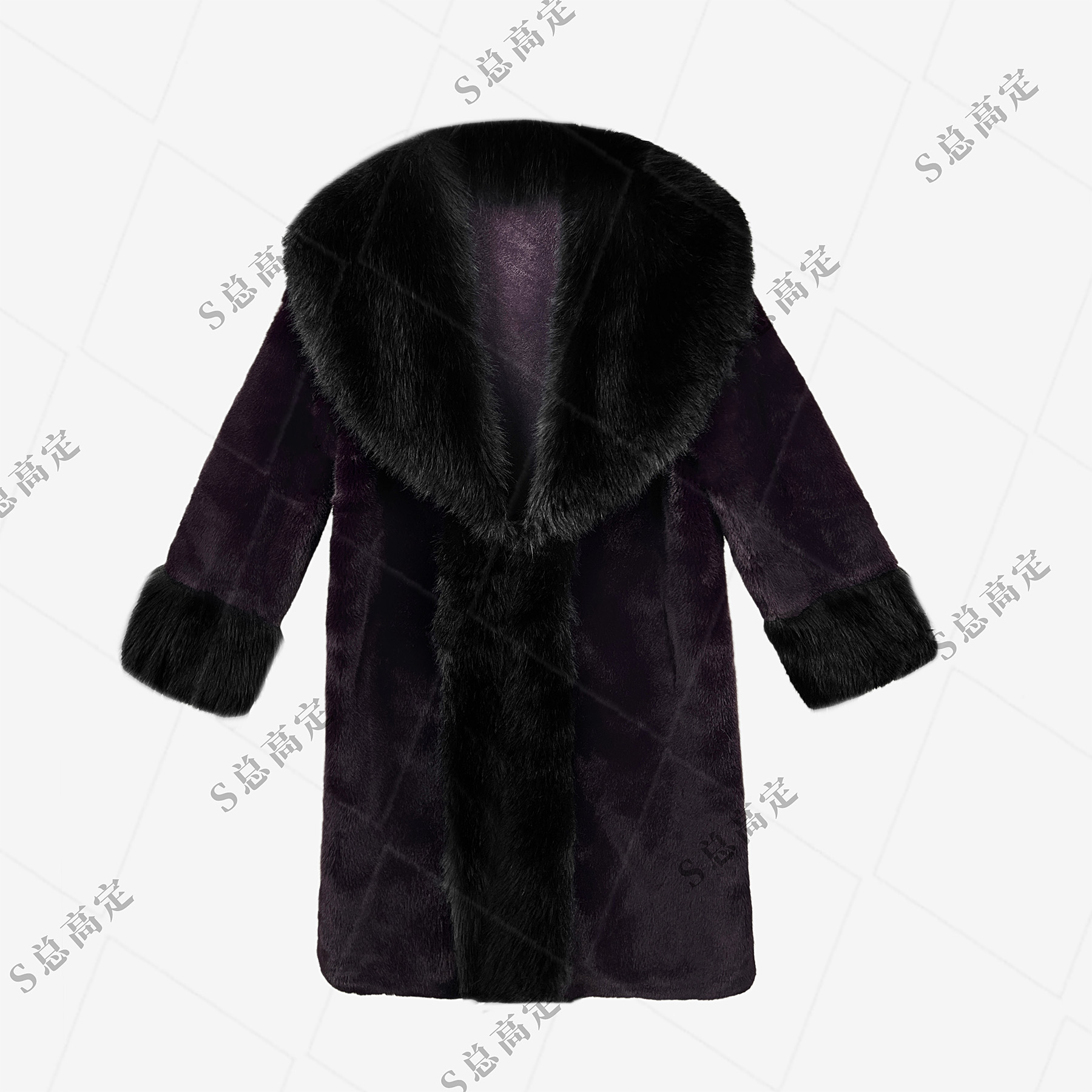 【莎总专属】欧式冬季新款高奢重工时尚气质显瘦保暖外套W001