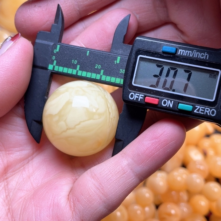 蜜蜡裸石未镶嵌蜜蜡转运珠
