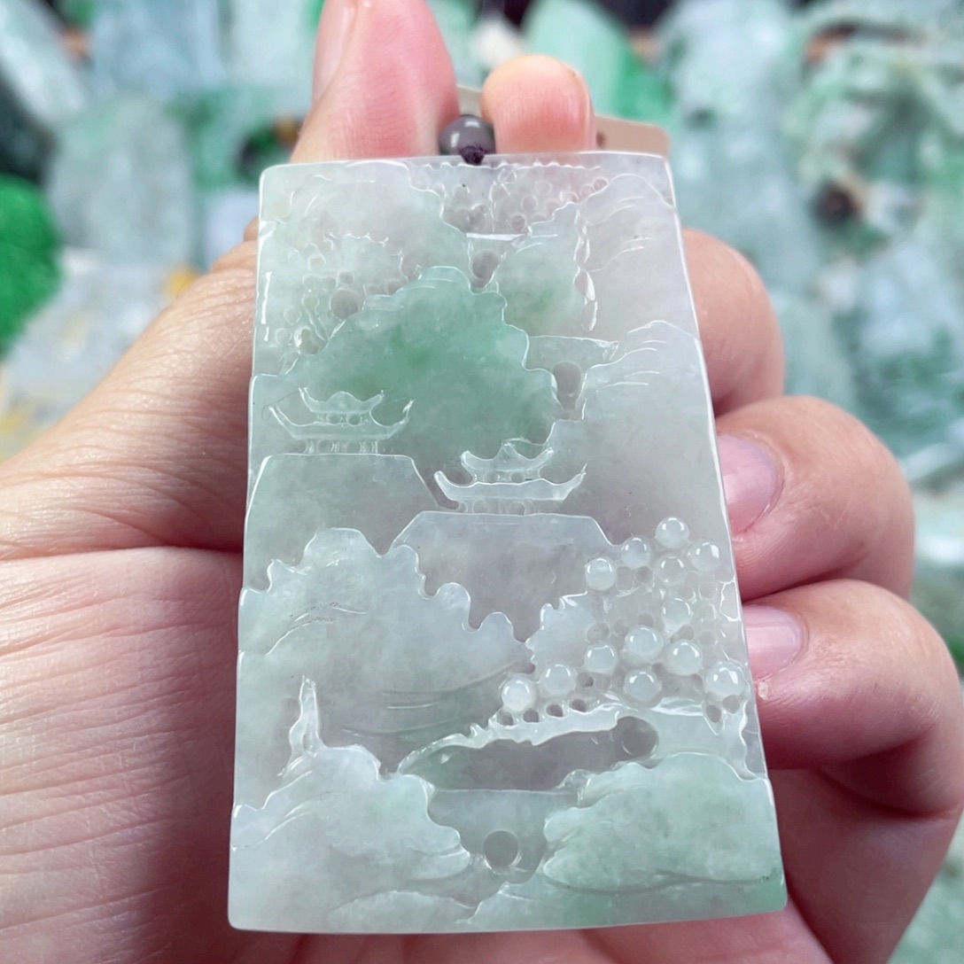 翡翠未镶嵌吊坠(不含链)