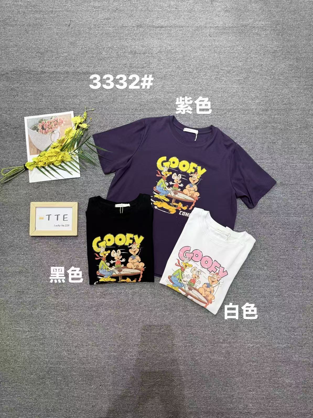 【TTE严选】2025夏装3332卡通T恤（0516-01）