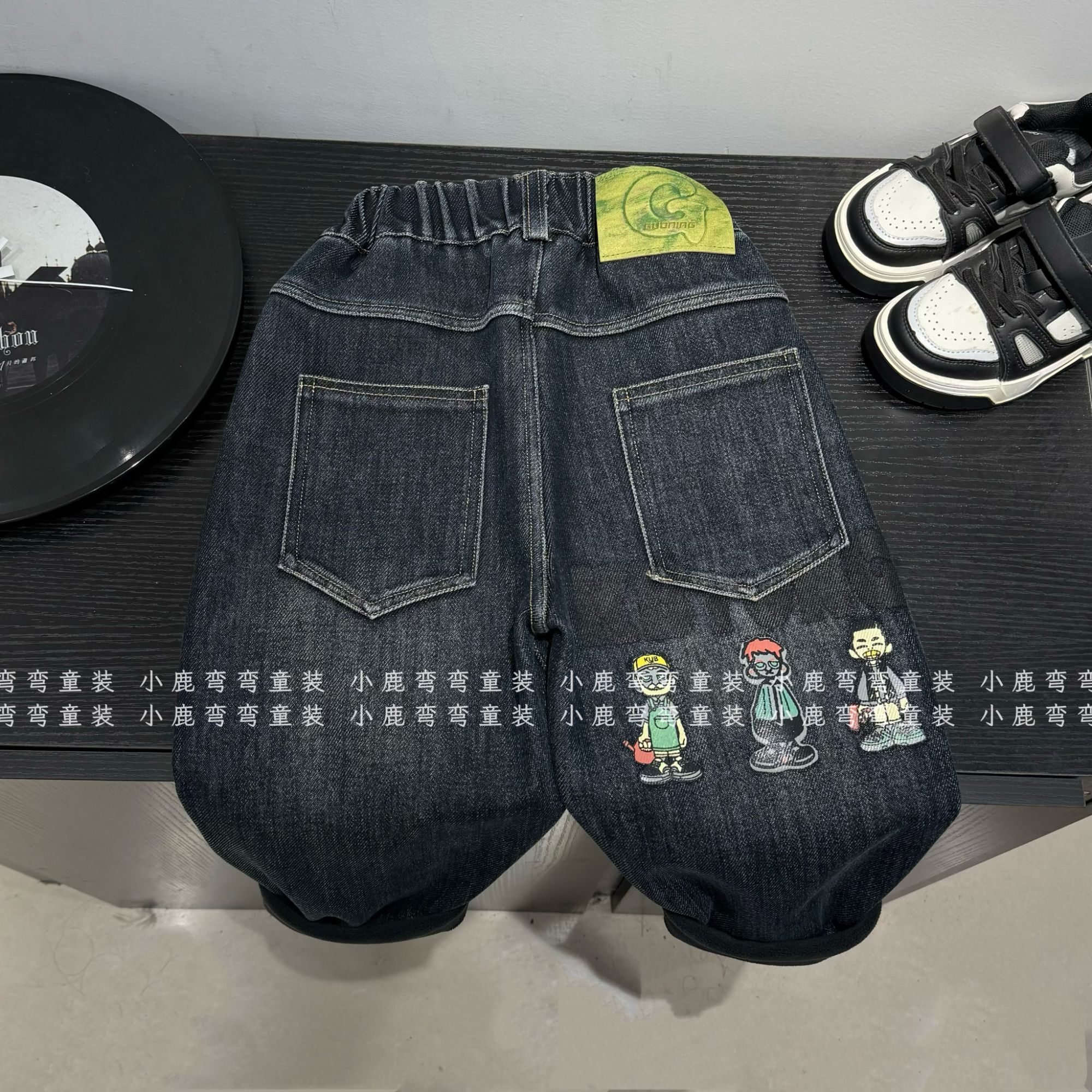 【多乐】D002男童冬季2025新款儿童秋冬一体绒加绒加厚软牛仔裤