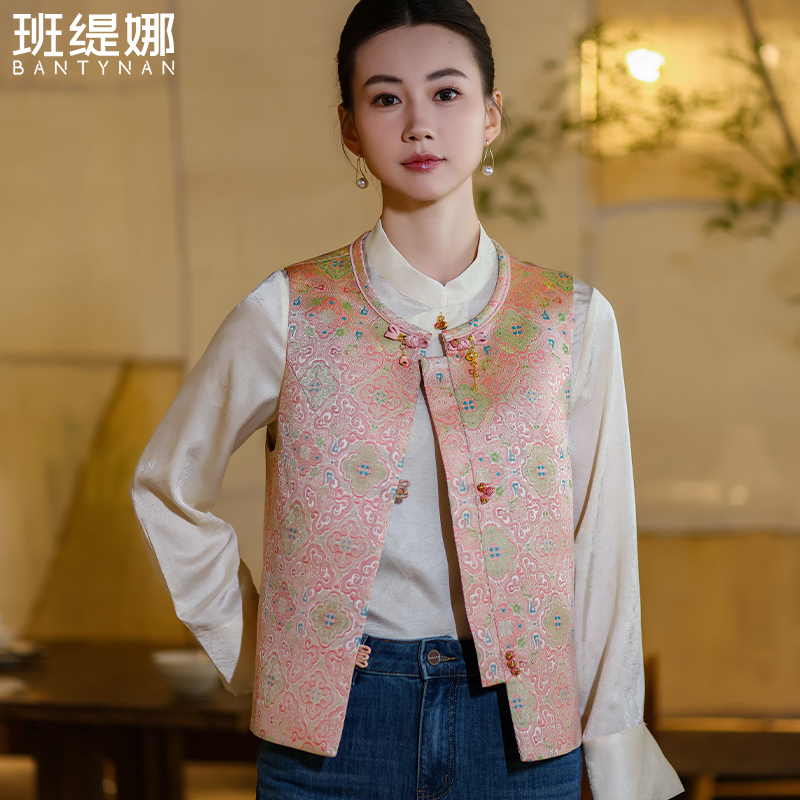 《如意》新中式盘扣显瘦日常气质2025春款新中式民族马甲新中式马甲