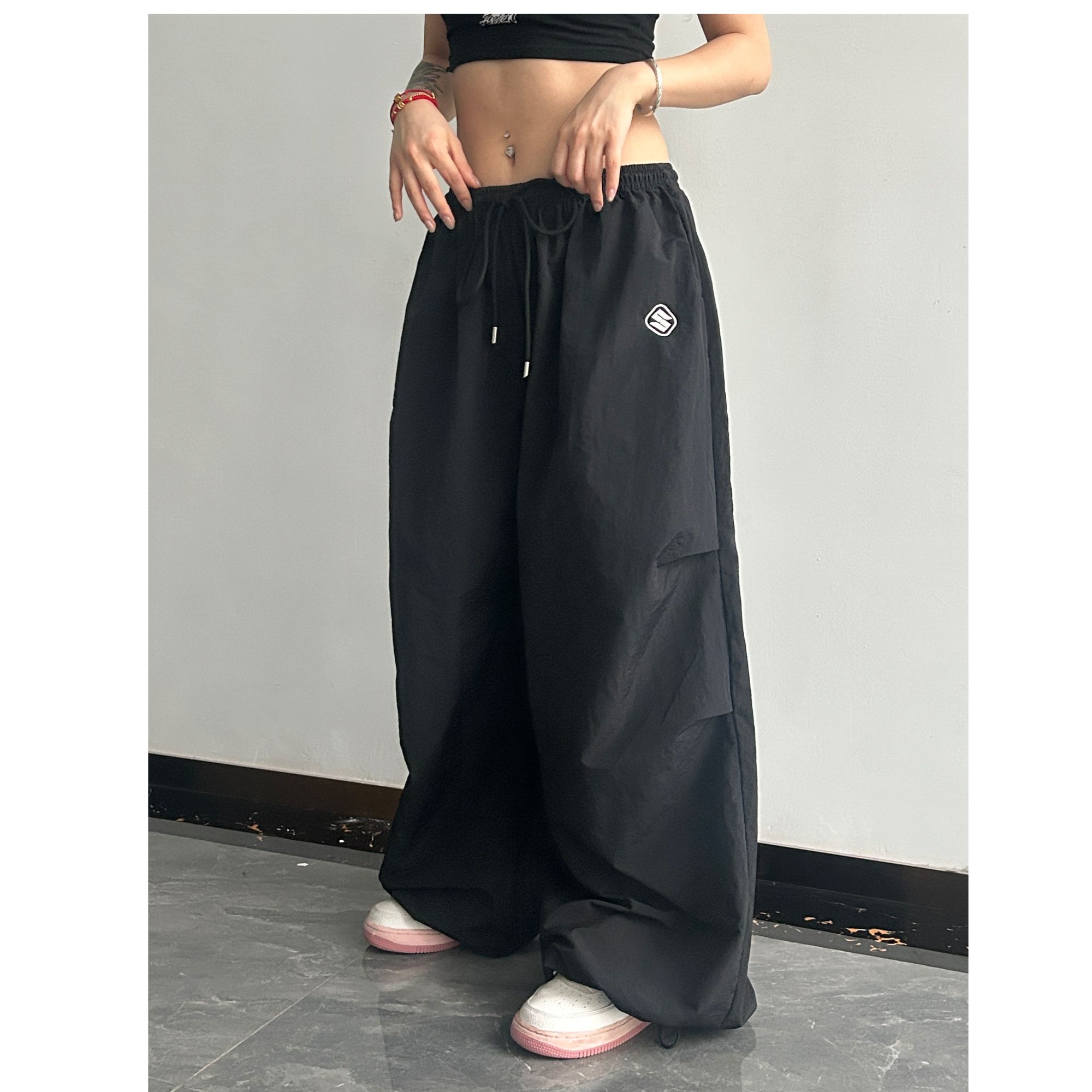 SEEU速干绑带抽褶工装裤常规百搭显瘦长裤