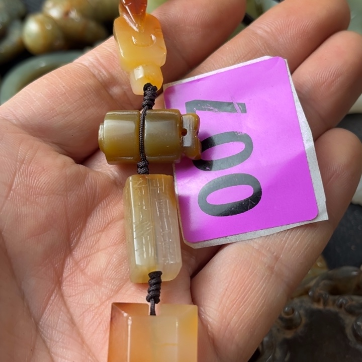 玛瑙/玉髓颈饰合金