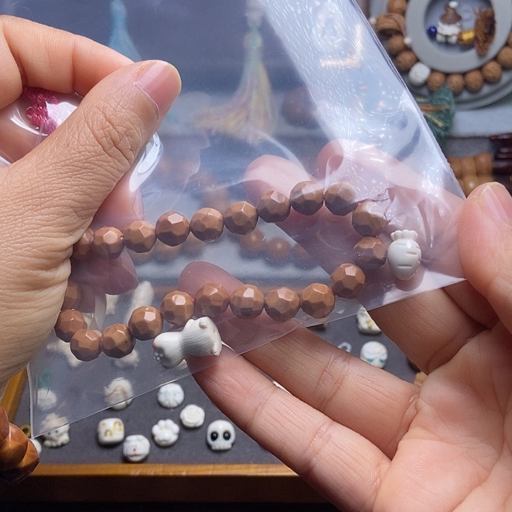 手串桃核彩***1全品无相 猛犸傲娇兔+萝卜