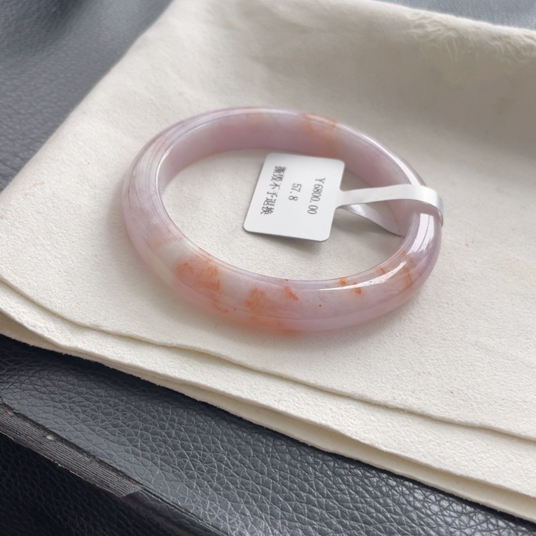 翡翠未镶嵌手镯纹57.8正圈