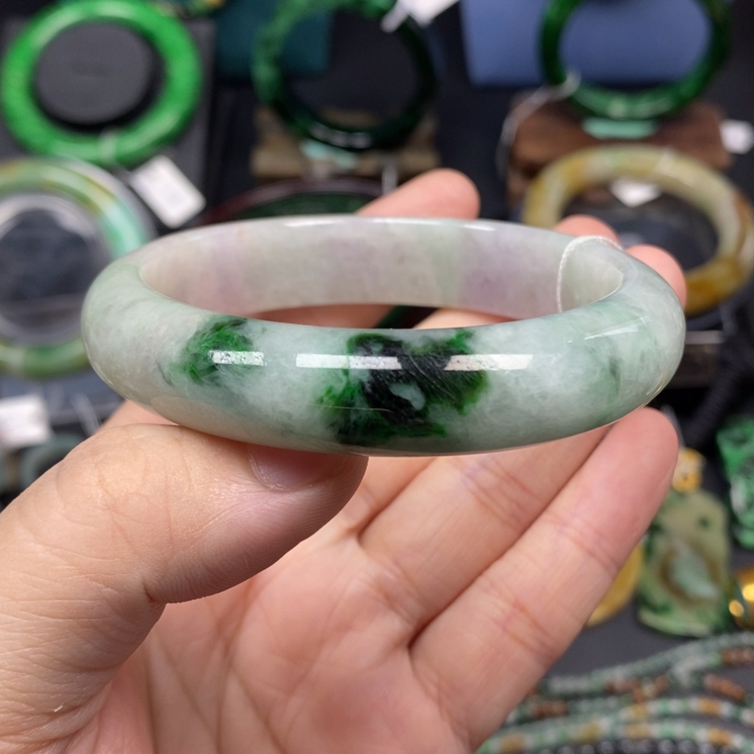 翡翠手镯未镶嵌59.5圈口3.5RA5