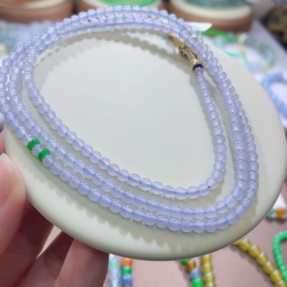 未镶嵌手链翡翠高冰紫卡3.7