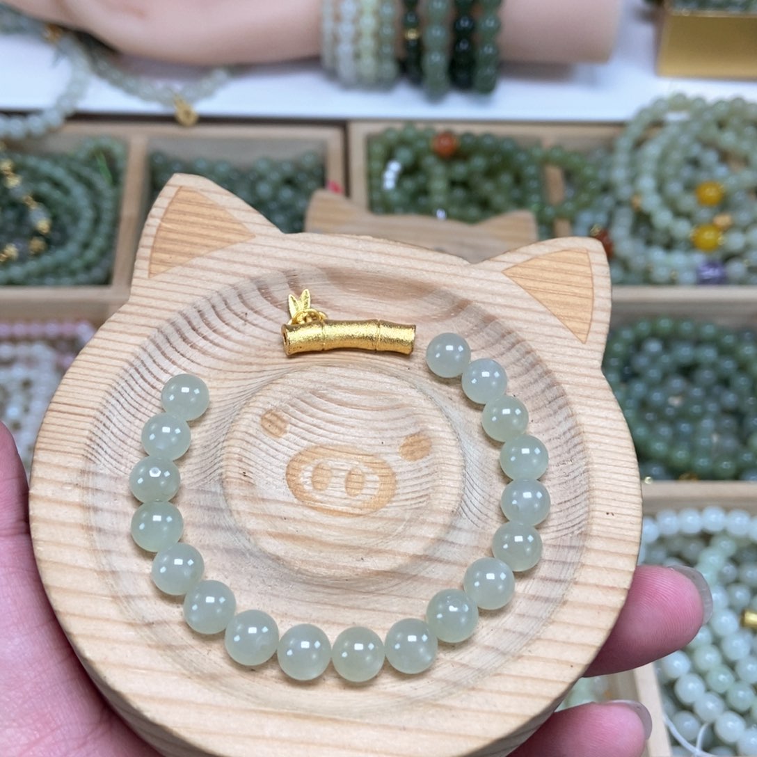 和田玉手链未镶嵌小*呀
