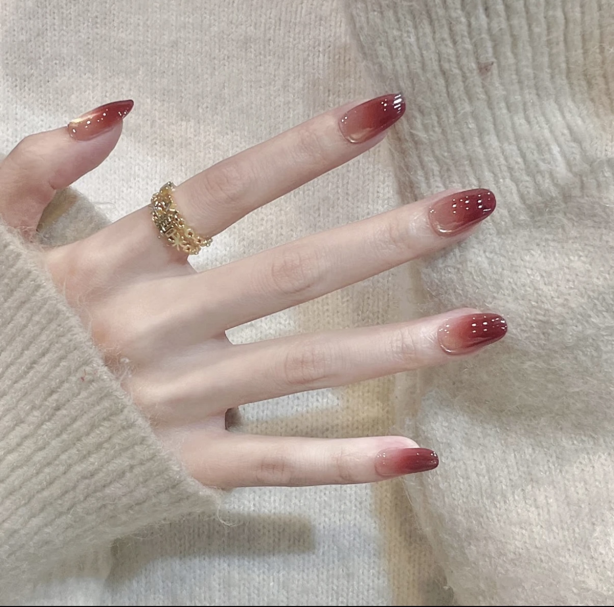 【59烟熏玫瑰】--手工穿戴甲10片装