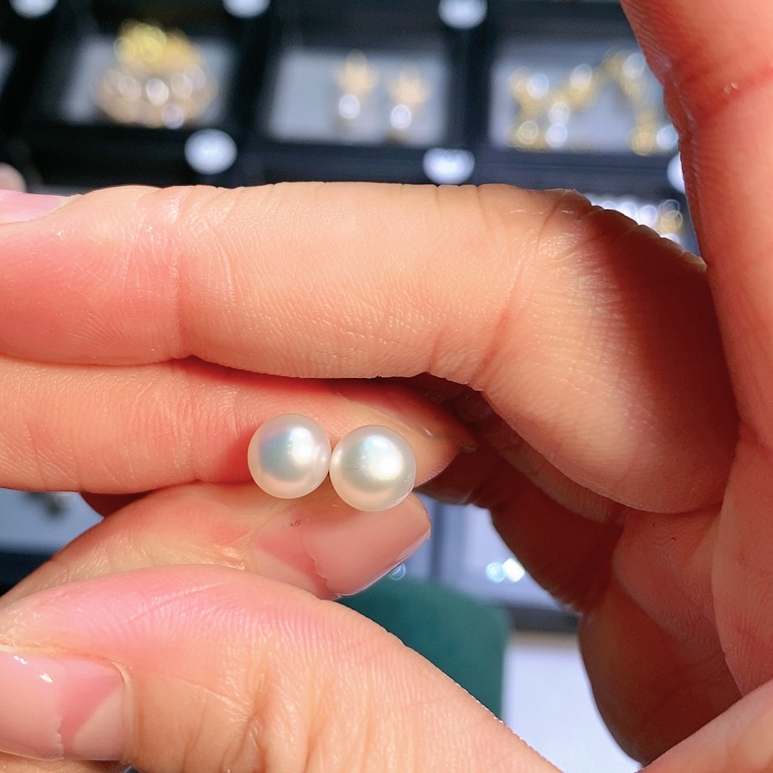 【闪购商品】淡水珍珠5耳饰未镶嵌